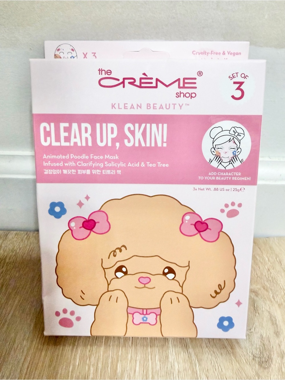 The Crème Shop Clear Up Skin! Animated Poodle face mask